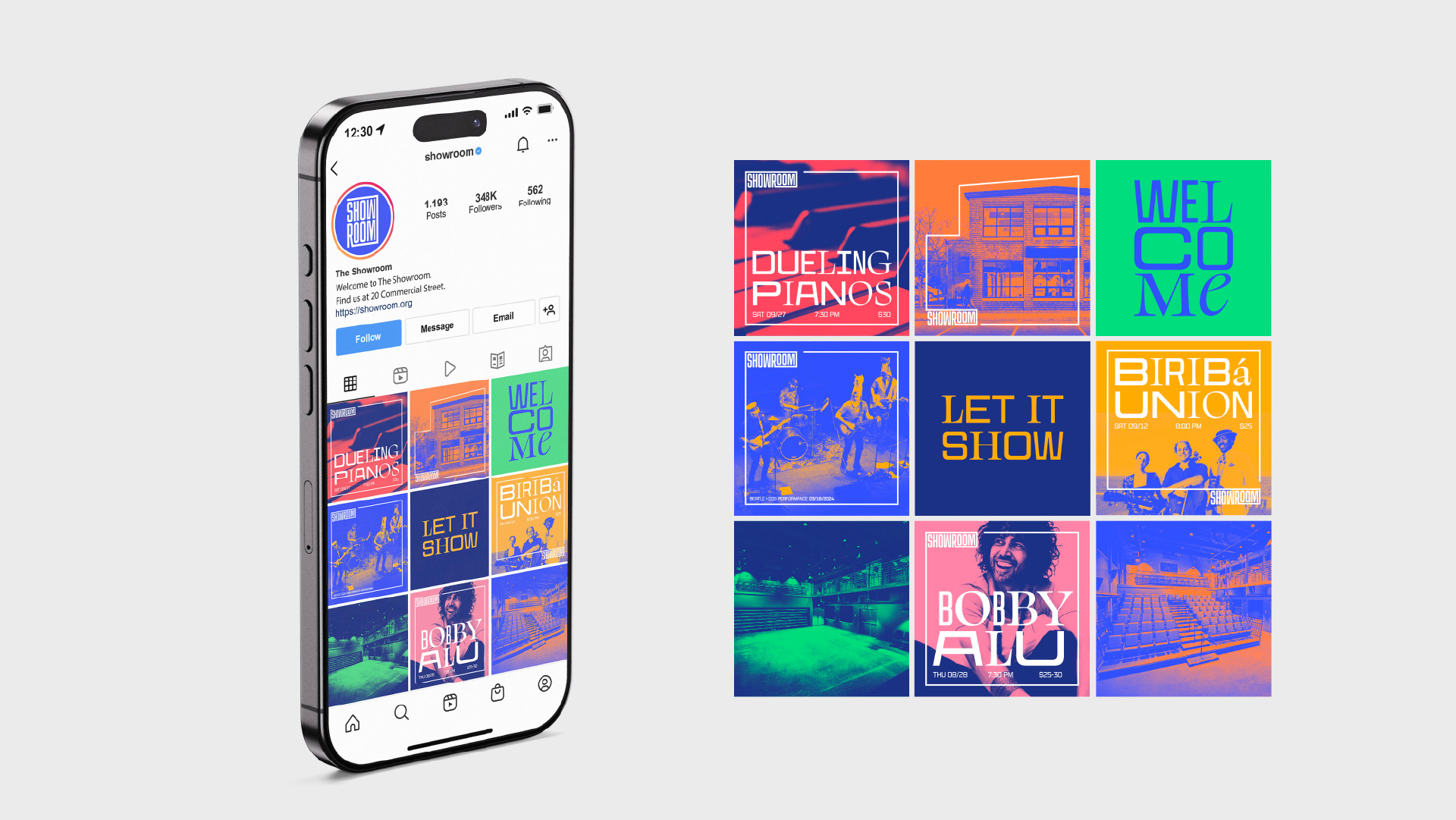 Designed social media posts for Showroom's Instagram page