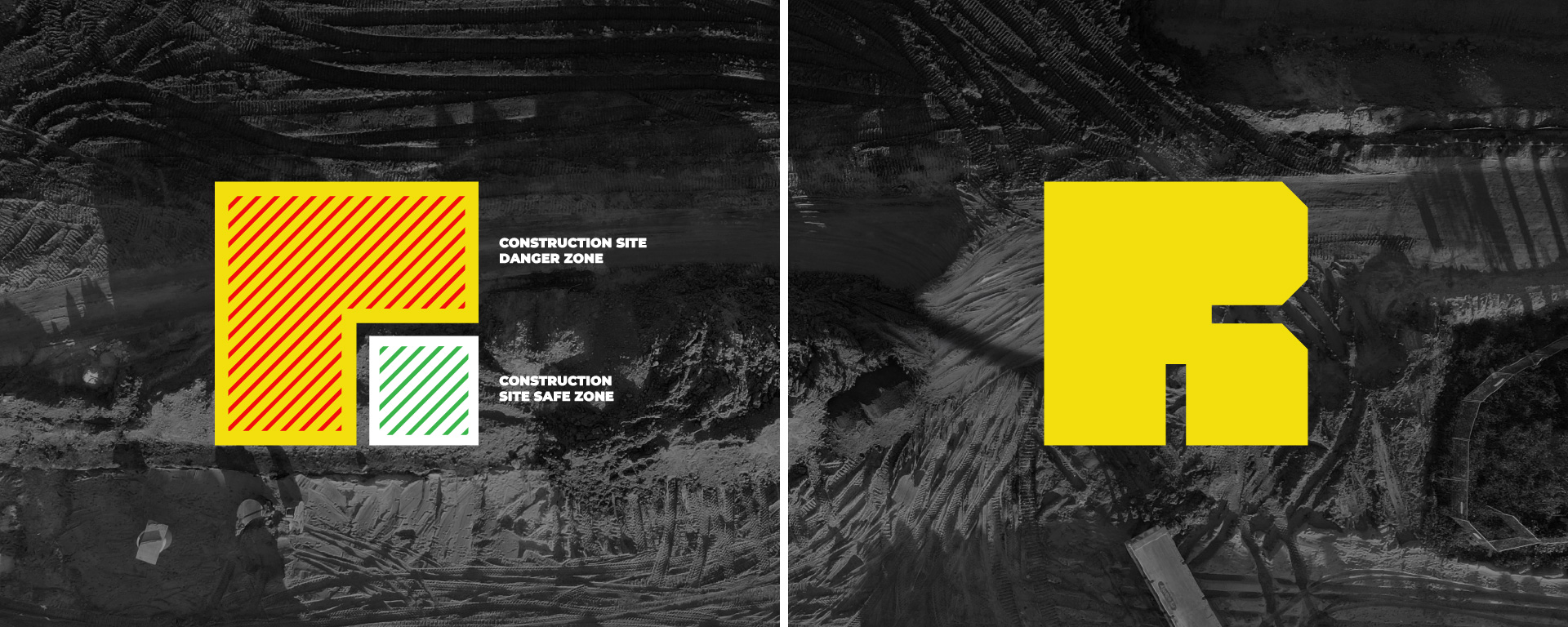 An image of the RAPTOR logo design rationale over a photograph of a construction site